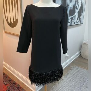 Kate Spade Sequin Fringe Boat Neck Dress - Sz O